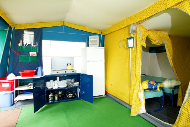 Voorbeeld interieur Bungalowtent Blue