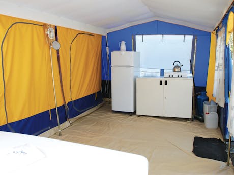 Voorbeeld interieur Bungalowtent Yellow