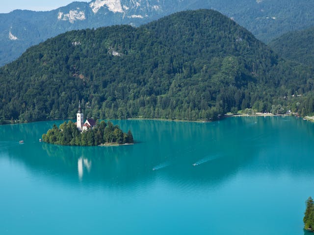 Meer van Bled luchtfoto