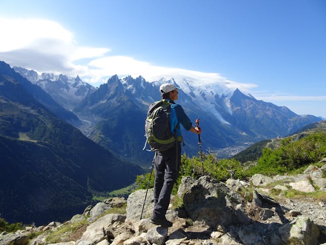 Wandelaar wandelvakantie Mont Blanc West
