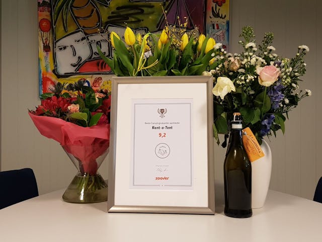 Zoover Award Rent a Tent 2e prijs