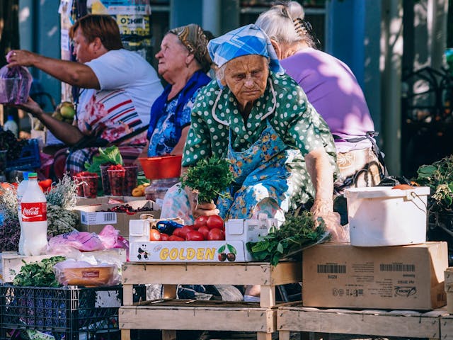 Markt bij Gardameer
