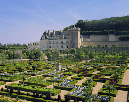 Loire à Vélo kasteel bloementuin