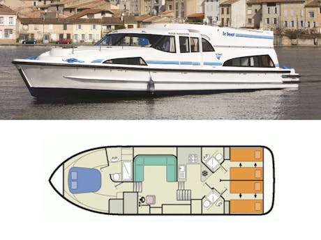 plattegrond en foto Mystique Le Boat