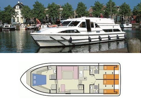 plattegrond en foto Royal Classique Le Boat