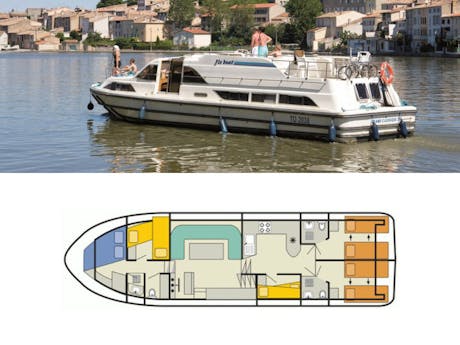 plattegrond en foto Grand Classique Le Boat