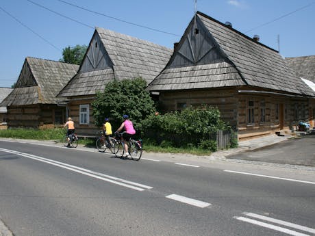 Polen typische houten huizen