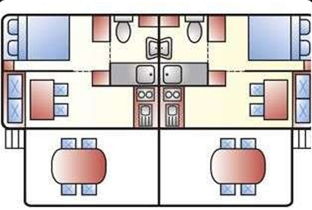 plattegrond stacaravan Neptun