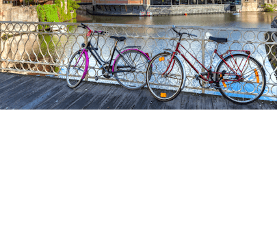 op de fiets in Gent