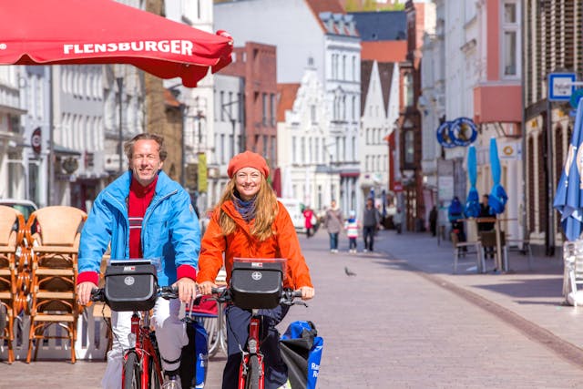 Duitsland Flensburg Oostzee fietsers