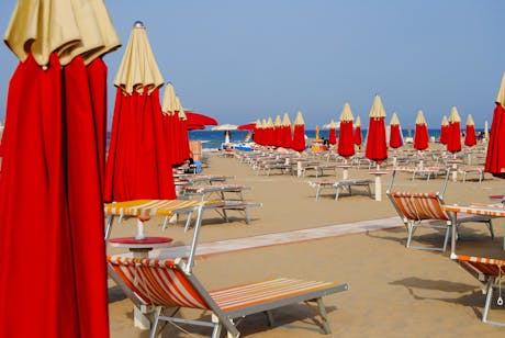 Strand Riccione Italie