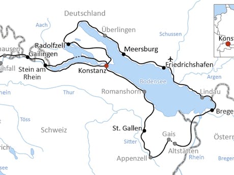 Kaart 12-daagse Bodensee