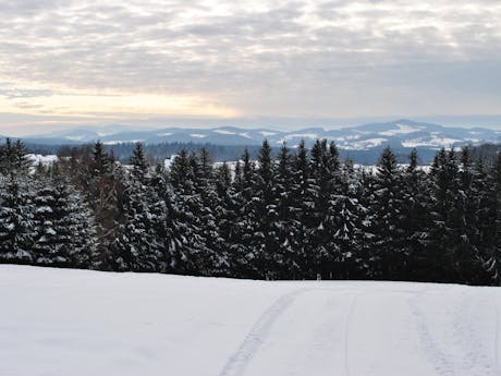 Uitzicht Lackenhäuser in de winter