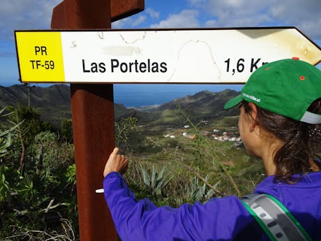 Tenerife Teno-gebergte bewegwijzering