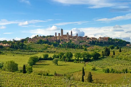 Toscane blik op San Gimignano
