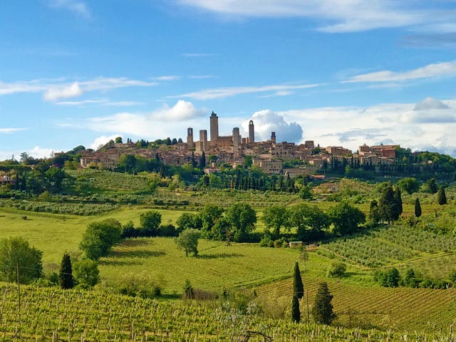 Toscane blik op San Gimignano