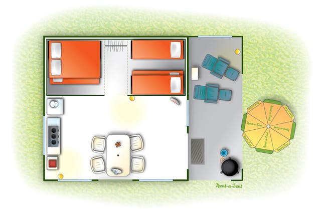 GlamLodge tent plattegrond