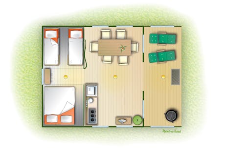 Safaritent Almond plattegrond