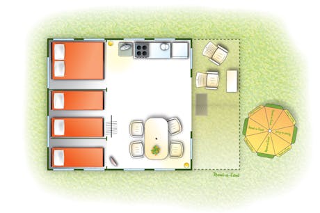 Safaritent Caramel plattegrond