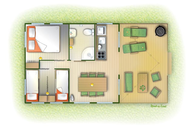 Safaritent Olive plattegrond