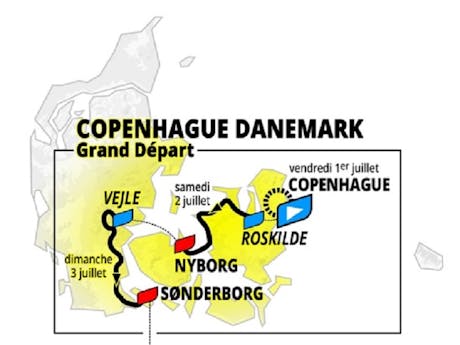 Tour de France route Denemarken 2022