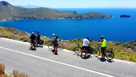 Griekse Cycladen fietsen op de eilanden