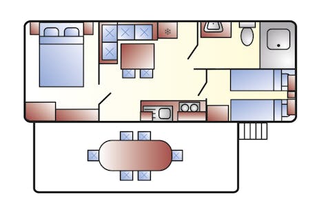 Stacaravan Mars Plattegrond