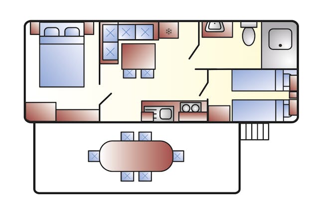 Stacaravan Mars Plattegrond