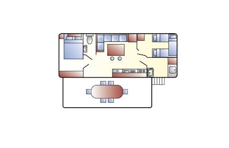 Plattegrond Stacaravan Venus