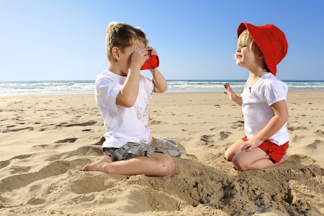 Kinderen op het strand