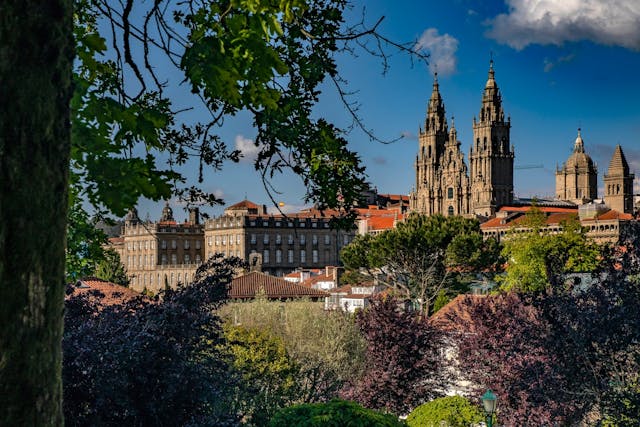 Uitzicht op Santiago de Compostela 