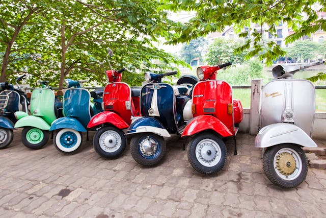 Vespa scooters Italie