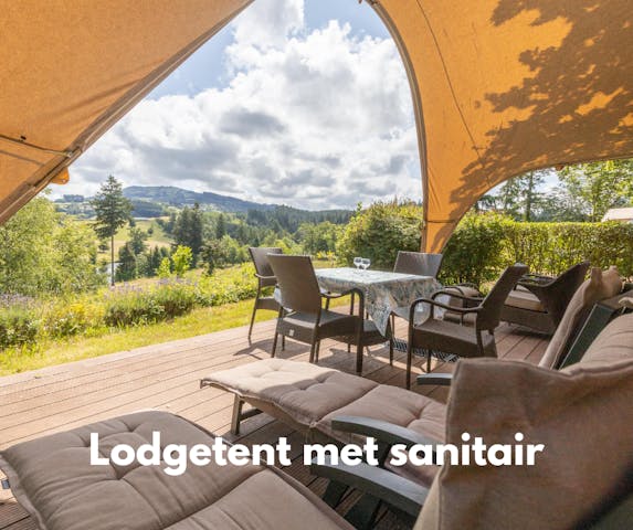 Lodgetent met sanitair tile