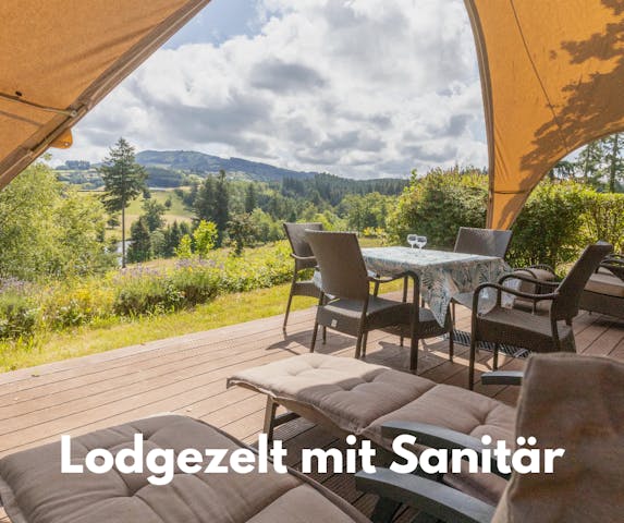 Tile Lodgezelt mit Sanitär