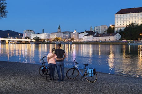 Fietsers bij Linz Donau ©Donau Touristik 