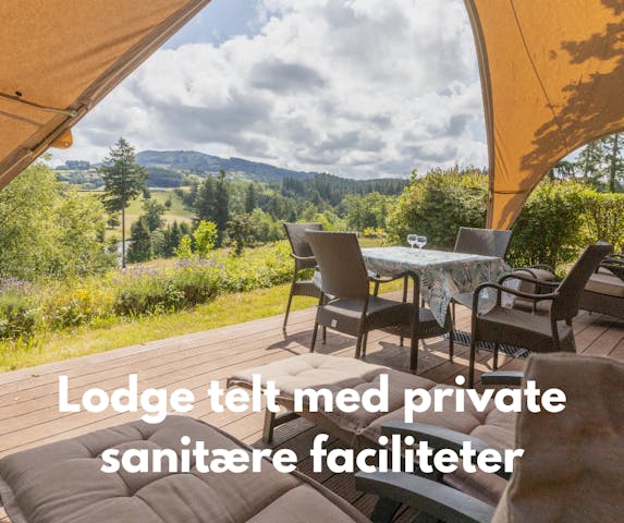 Tile Lodge telt med private sanitaere