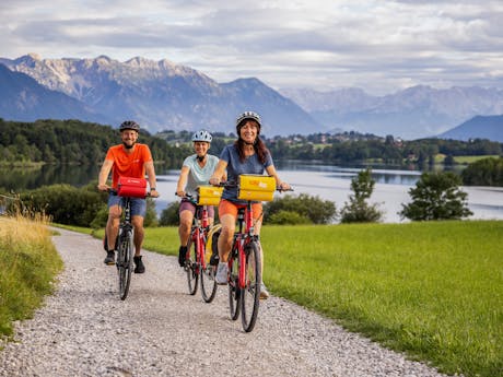 München merengebied Riegsee fietser Eurob.