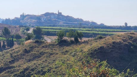 Onbekend Navarra landschap onderweg